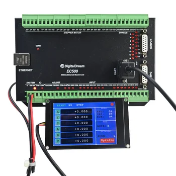 Nvum Upgrade EC500 3/4/5/6 Achsen CNC Mach3 Ethernet Motion Controller Steuerkarte mit Bildschirm für Fräsen Diy Graviermaschine