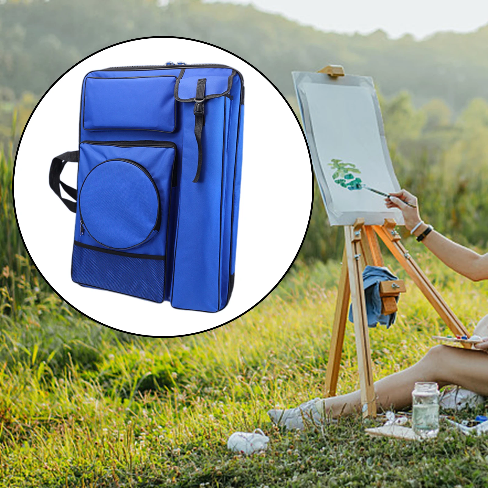 Artist Portfolio Backpack Carry Shoulder Bag Drawing Board Tools Bags Travel Case for Drawing Sketching Painting images - 6