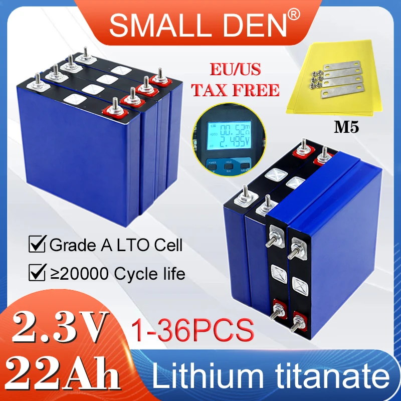 1-36 قطعة جديد 2.3 فولت 22Ah ليثيوم تيتانات LTO بطارية 25C عالية الطاقة 20000 دورات لتقوم بها بنفسك 12 فولت 24 فولت E-قارب RV مكبر صوت يعمل بالطاقة الشمسية سيارة كاتب