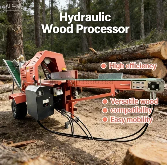 YG Customized 35T Forestry Machine Horizontal Hydraulic Wood Splitter Processor Firewood Processor With CE Certification