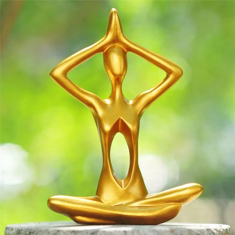 Yoga Figurine Desktop Yoga Statue Yoga Figurine Set Resin Statues For Home Office Decor Desktop Ornaments