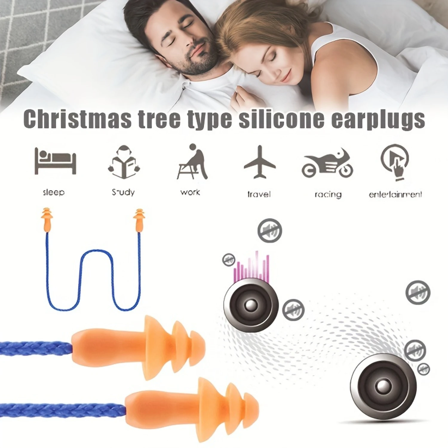 Corded Silicone Ear Plugs for Shooting - Noise Reduction