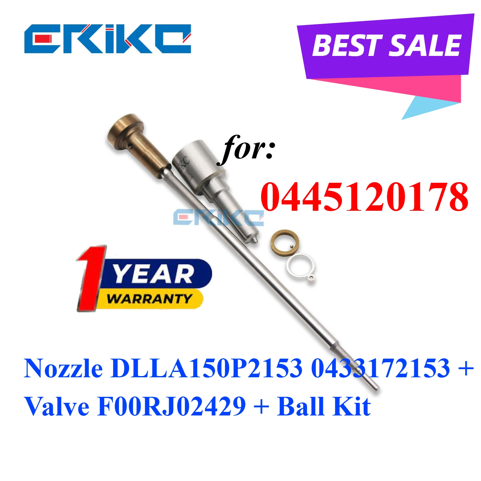 

0445120178 Diesel Injector Repair Kits Nozzle Tip DLLA150P2153 0433172153 Fuel Sprayer Valve F00RJ02429 for Bosch 0 445 120 178