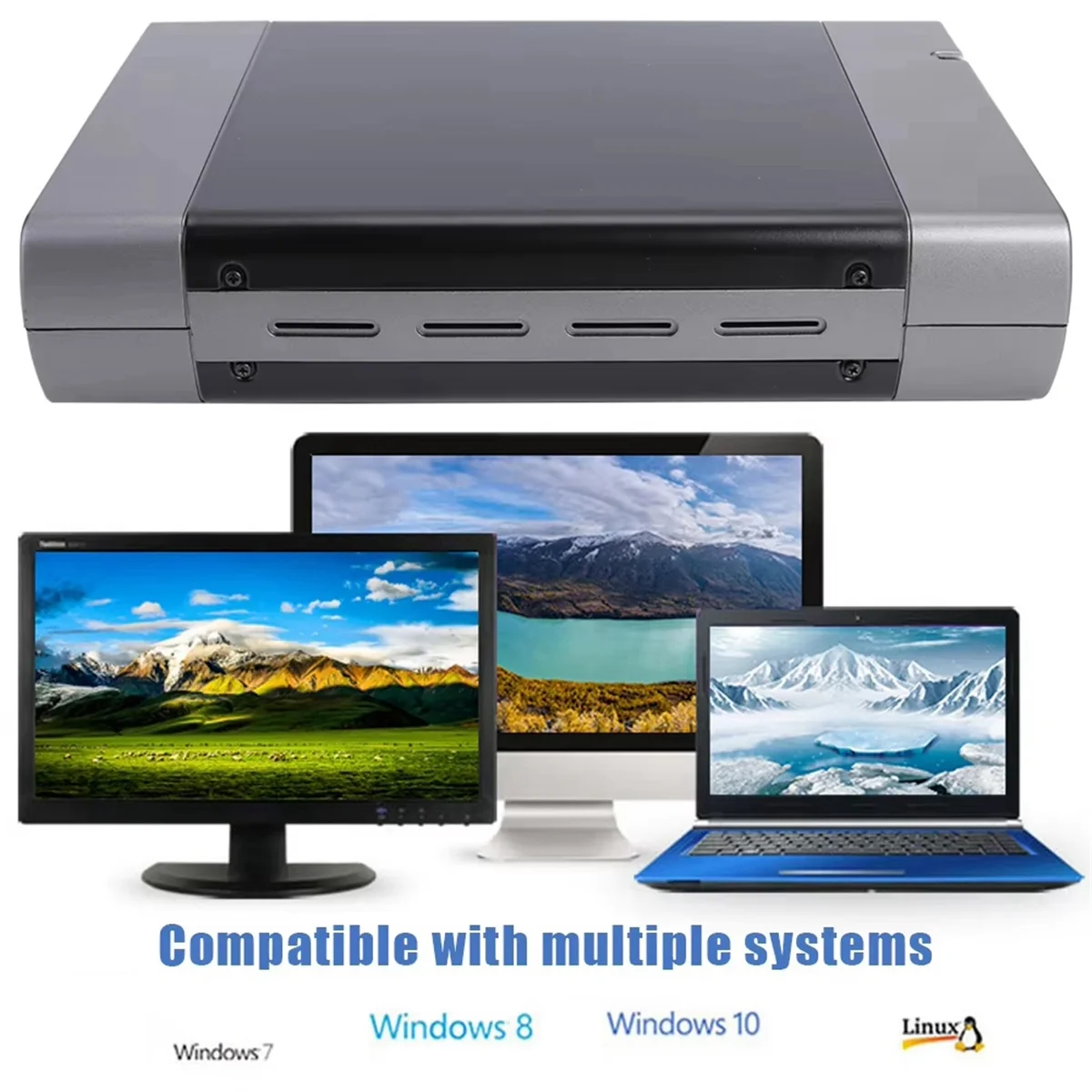 A49T 5,25-дюймовый корпус HDD SSD Корпус USB3.0 к SATA Внешний жесткий диск Поддержка DVD SSD HDD Коробка жесткого диска 16-скоростная вилка стандарта США