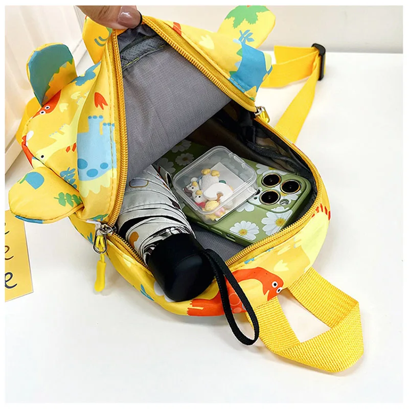 Baby Cute Cartoon Dinosaur Backpacks Nylon Kindergarten Schoolbag Adjustable Animals Kid Backpack