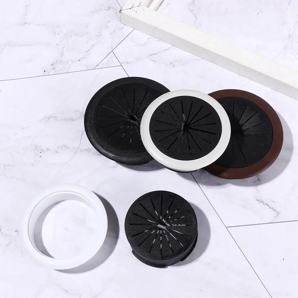 

Wire Organizer Dustproof Wire Hole Covers Grommet Plastic Round Cable Hole Cover 50/60MM Universal Desk Cord Grommet Table