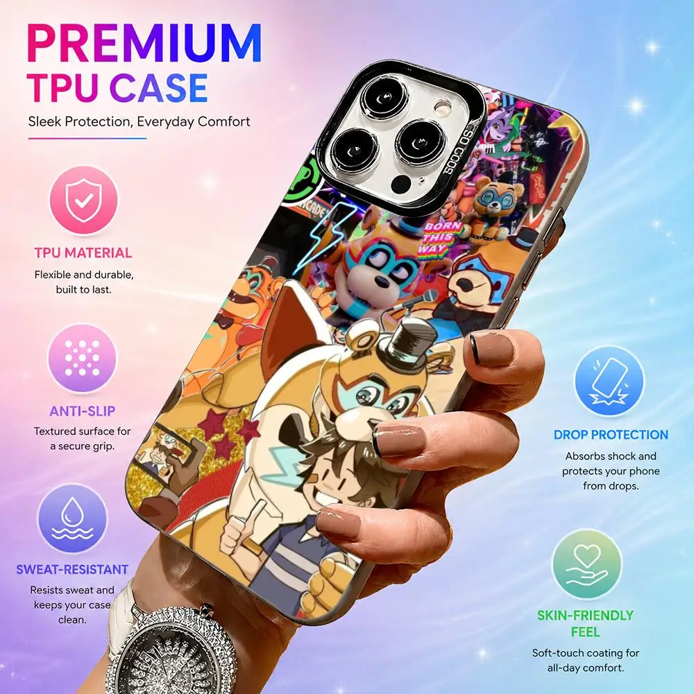 Fnaf Five-nights-At-Freddys Phone Case TPU Soft-Touch Shockproof Case for iPhone 11 12 13 14 15 16 17 Pro Max
