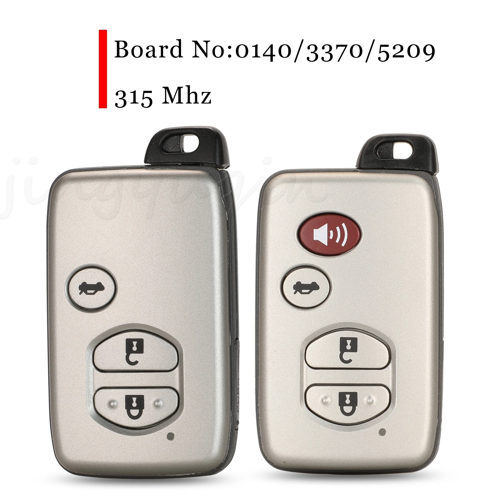 

Jingyuqin For Toyota Camry 2007 2008 Fod 315MHZ ID74 Chip Board No: 3370 0140 5290 3/4 Buttons Smart Remote Car Key