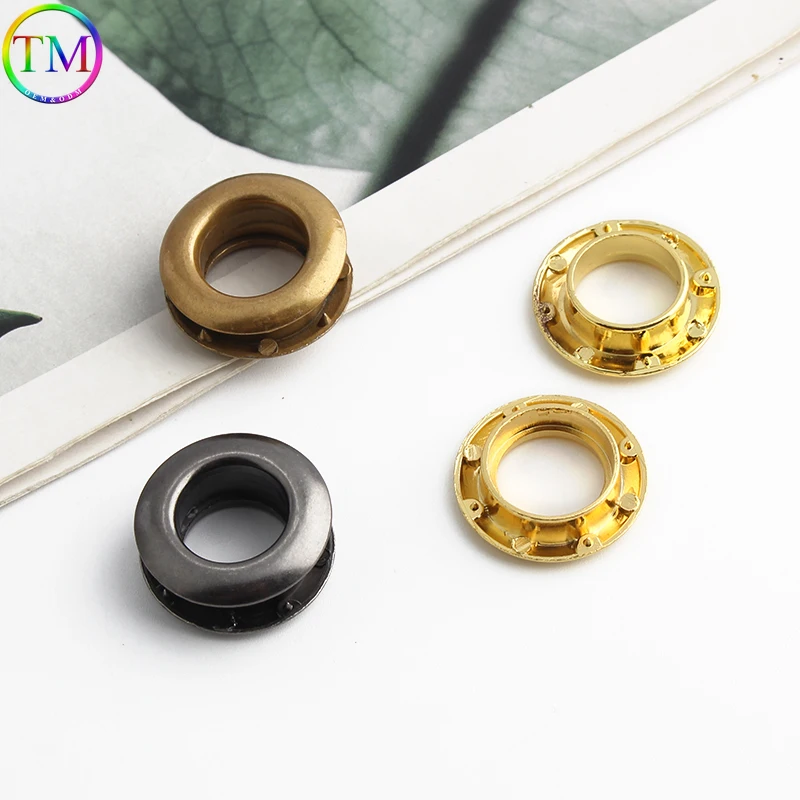 10/50 buah 5 warna 14MM lubang tali logam dengan mesin cuci grommet untuk kulit kerajinan tas sabuk pakaian dekorasi cincin mata aksesoris