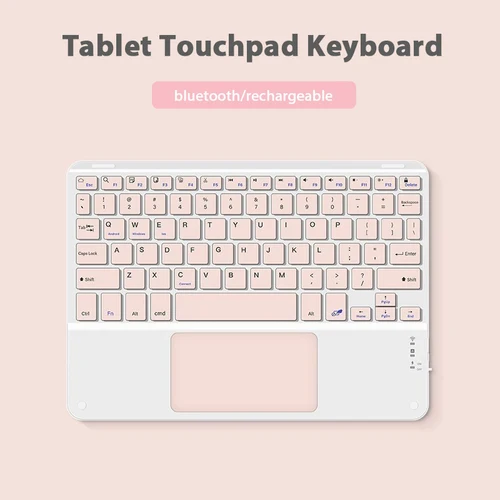 Teclado táctil para tableta, teclado desmontable magnético para iPad Air para Samsung S6 Xiaomi Pad, teclados inalámbricos recargables de 10 pulgadas