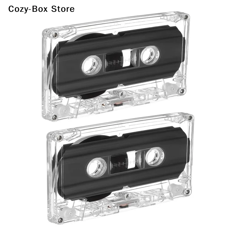 [ZY]2Pcs Blank Cassette Tapes 60-Minute Durable Audio Recording Retro Design For Diy Party Messages Speech Music Storage[ZY]