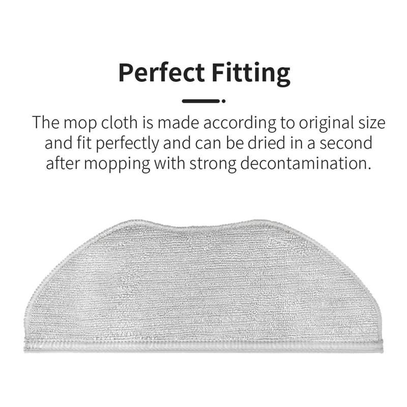 12PCS Mop Cloth For Xiaomi Robot Vacuum S10T STFCR01SZ Replacement Parts Accessories Washable Mop Pad