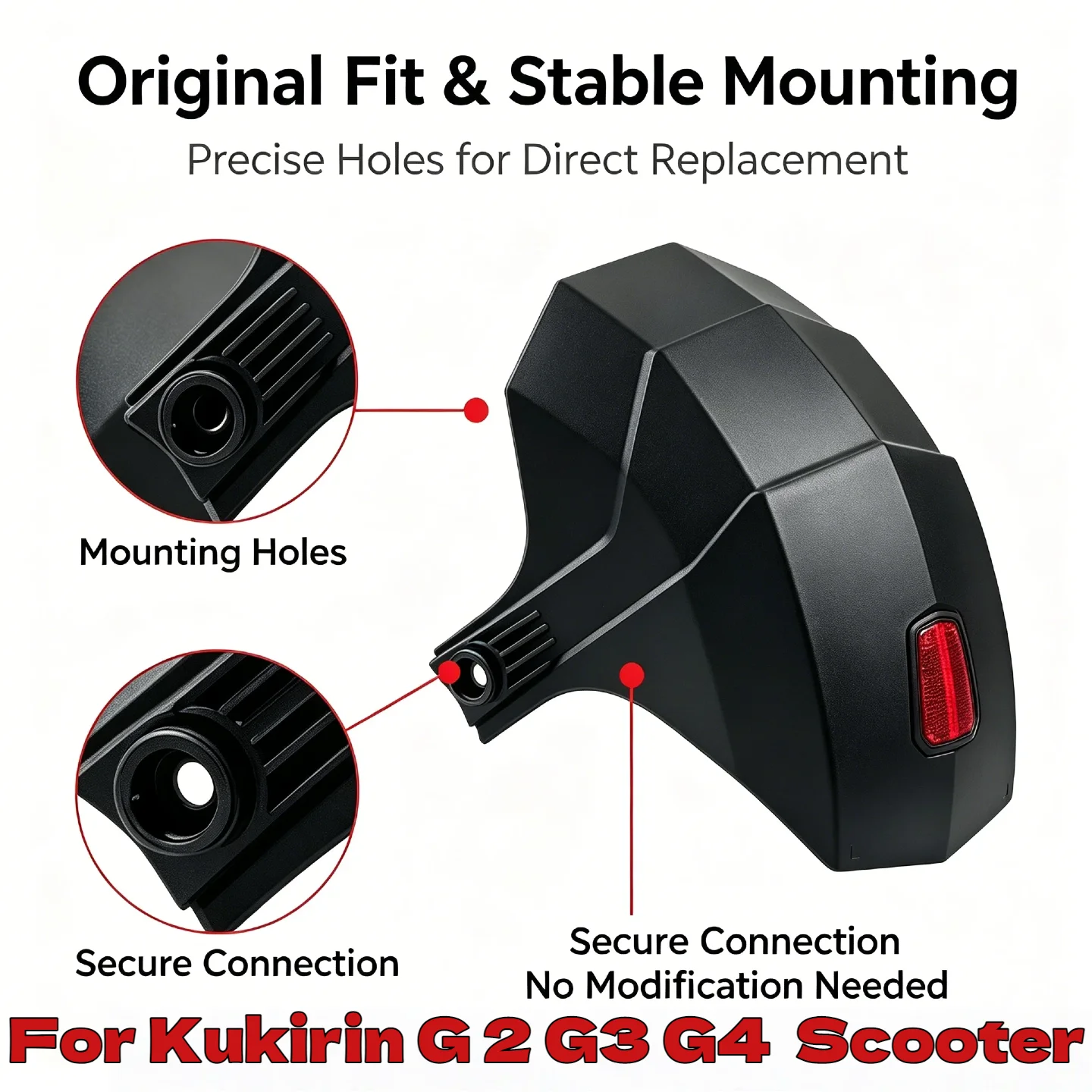 

Kukirin G2 G3 G4 Rear Wheel Mudguard With Reflective Strip Fender Splash Guard for Kugoo Kukirin E-Scooter Accessories