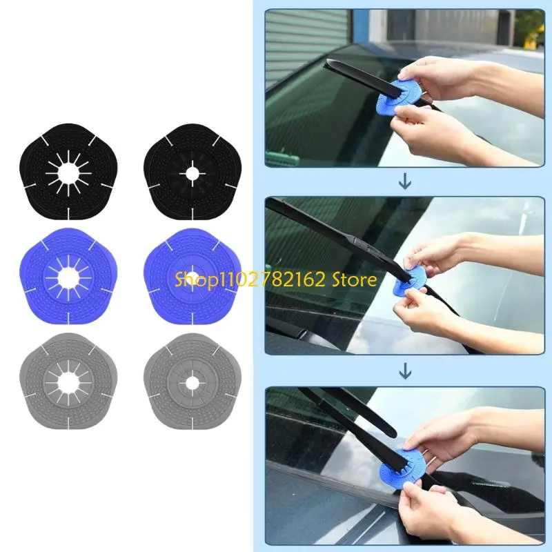 547B 2Pcs Car Wiper Arm Protective Cover Car Windshield Wiper Hole Cover Dustproof