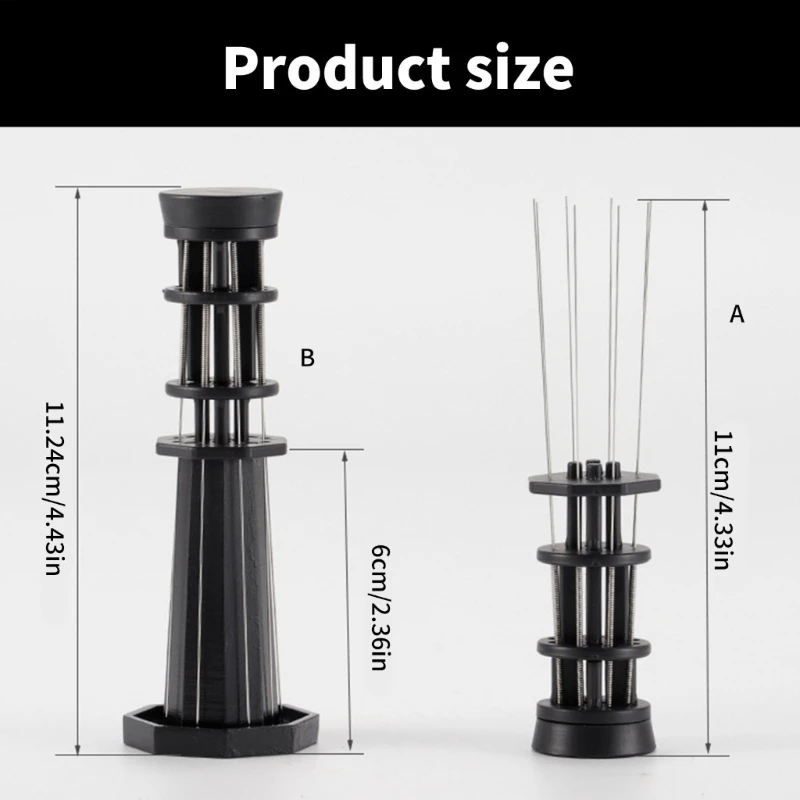 Portable Coffee Distribution Needle Coffee Brewing Accessory Coffee Powder Distributor ABS Texture for Coffee Powder