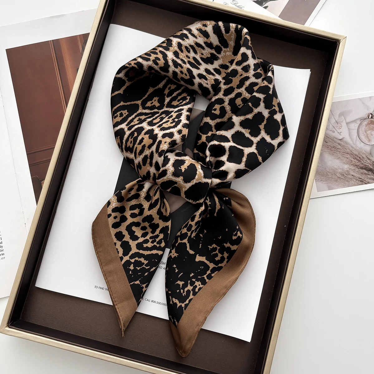 الفاخرة الأزهار طباعة الإناث الساتان وشاح للرقبة مربع الشعر الأوشحة فولارد عصابة رأس شالات يلتف منديل باندانا النساء