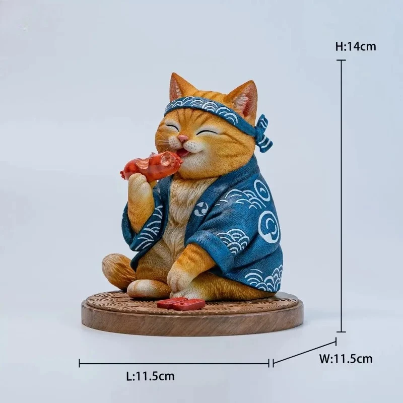 

JXK368 JXK367 Pre-sale 1/6 Scale Resin Eating Octopus Intestines Sea Bream Cat Animal Model for 12'' Action Figurine Ornament