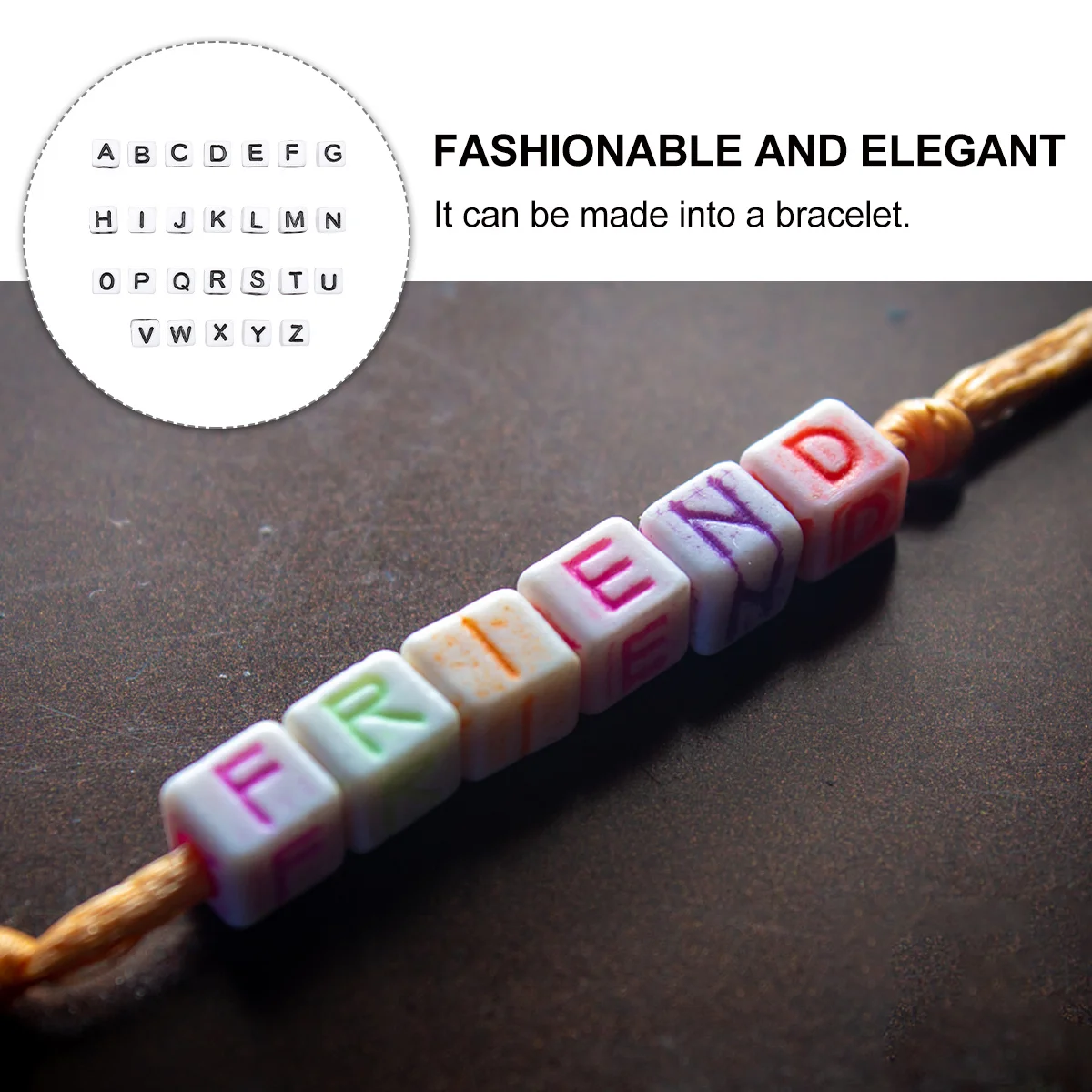 100 個アルファベット文字ビーズアクリルスクエア DIY ジュエリー作成アクセサリー子供工芸英語文字言葉ペンダントビーズ