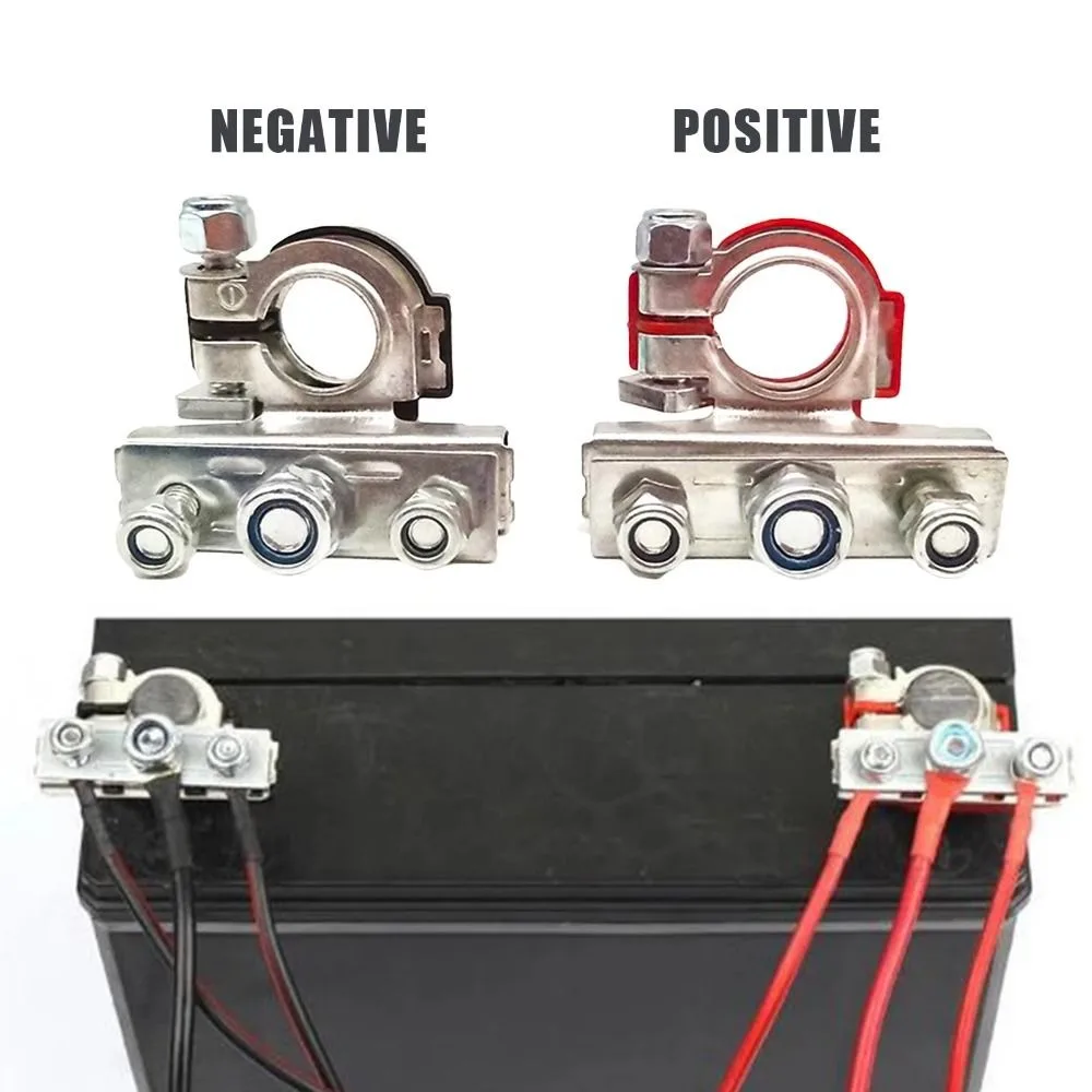 2PCS Iron Nickel-plated Lithium Battery Terminal Block Copper Nickel-plated Anti-Corrosion Battery Power Terminal