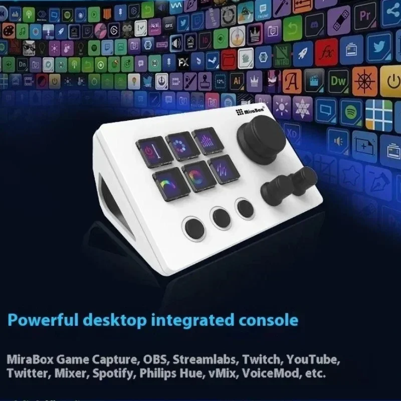 

New Mirabox N3 Visual Streamdeck Custom Visual Mini Keyboard Live Broadcast Console Controller Custom Button For Windows/MacOS