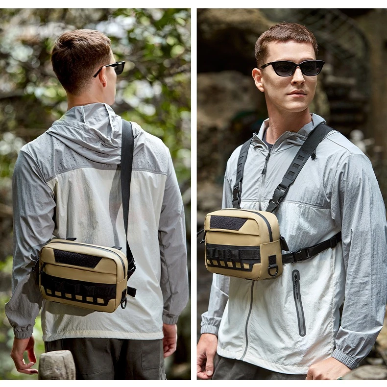 

Wear-resistant Oxford cloth fishing backpack, multi-purpose cross-body bag, camouflage sports waterproof cross-body bag