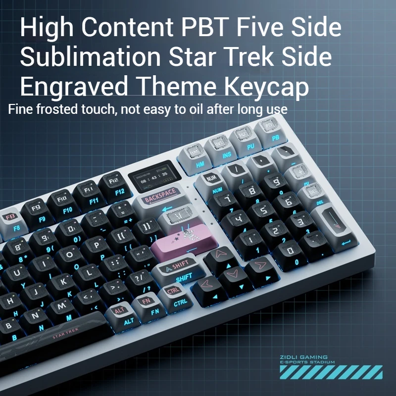 Zidli Magnetic Power Fk980 99 Key Abs Wireless Bluetooth The Tri-Mode Rgb Hot Plug E-Sports Game Customized Mechanical  Keyboard