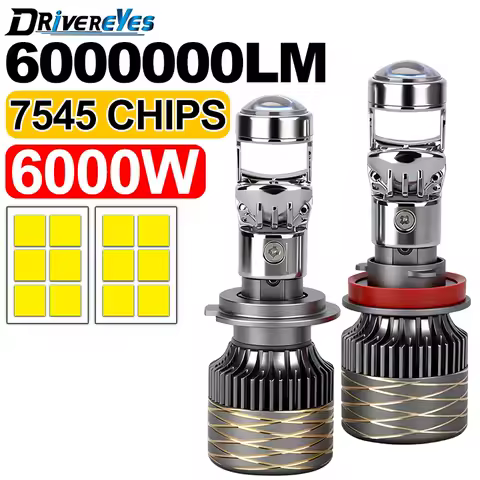H7 H4 H11 LED Projector Lens Headlight H8 9005 9006 HB3 HB4 Car Bulb 6000K Canbus Turbo High Power Mini Auto/Moto Lamp Fog Light