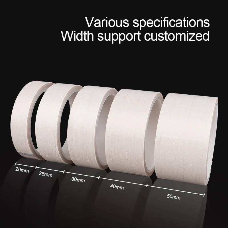 Nastro adesivo in PTFE ad alta temperatura, resistente al calore, resistente all'abrasione - Per macchine per pressa di calore, sigillatrici sottovuoto, guide per cassetti