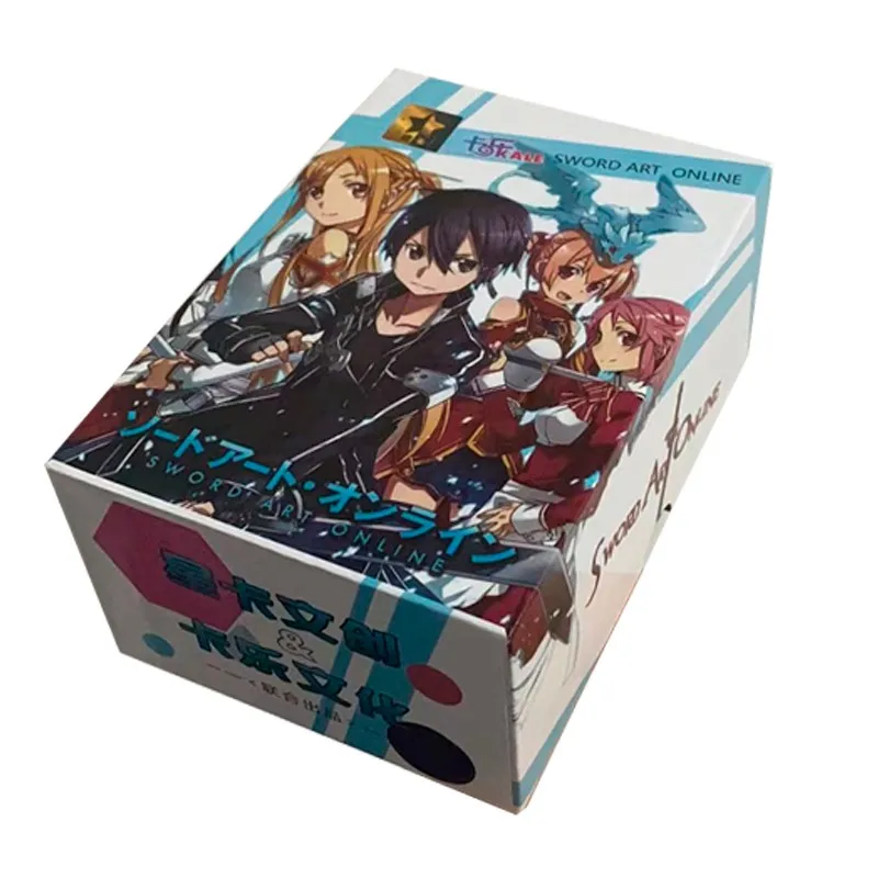 New SAO Sword Art Online Kirigaya Kazuto Yuuki Asuna Collection Cards Child Kids Birthday Gift Game Cards Table Toys Gift