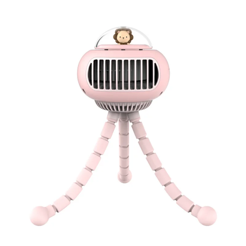 Octopus & JellyFish Type Flexible Desktop & Stroller Baby Rechargeable Fan Automatic Shaking Head Bladeless Fan