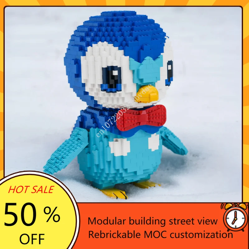 

MOC Life-Sized Sculpture Series Proud Penguin Mega Figure Model Custom Puzzle Education Birthday DIY Creative Assembly Toy Gifts