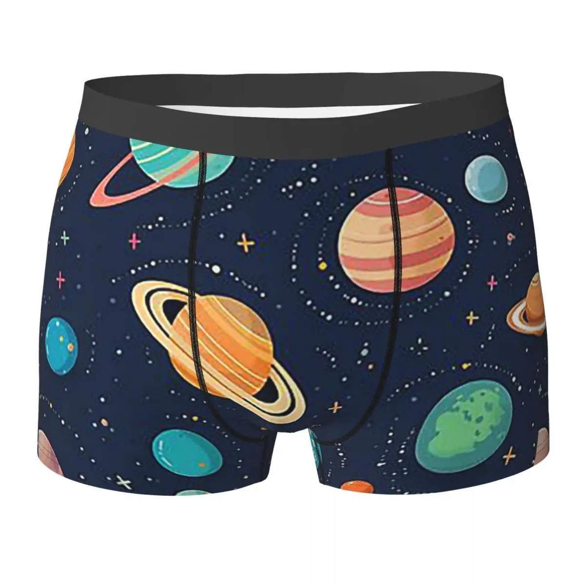 

Boxer Underpants Shorts Solar System Space Planets Universe Panties Men's Comfortable Underwear for Homme Man Boyfriend Gifts