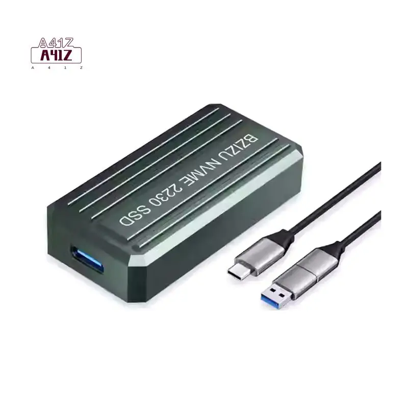 A41Z-M.2 NVME SSD Case External Enclosure USB3.1 10Gbps NVME Hard Drive Case Adapter Box
