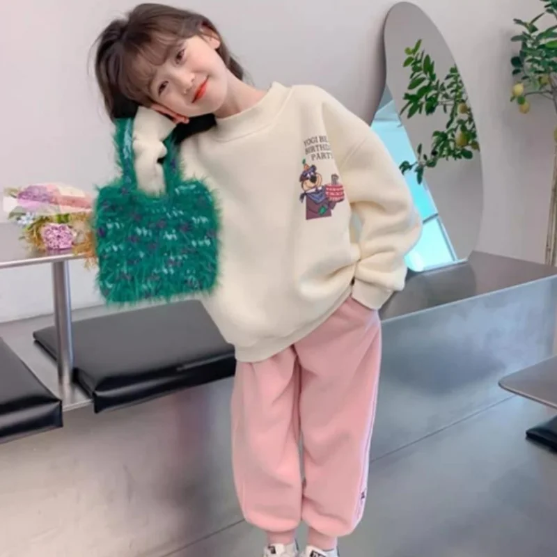 

Girls Hoodies Sweatshirts Cotton Tops Overcoat 2024 Fashion Spring Autumn Windproof Kids High Quality Children's Clothing