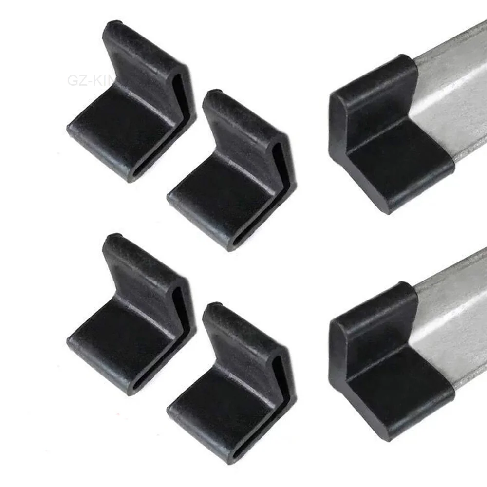 1/2/5/10pcs Black Rubber Corner Angle Feet Pipe Tubing End Cover Caps Cap 25mm 30mm 35mm 40 50mm