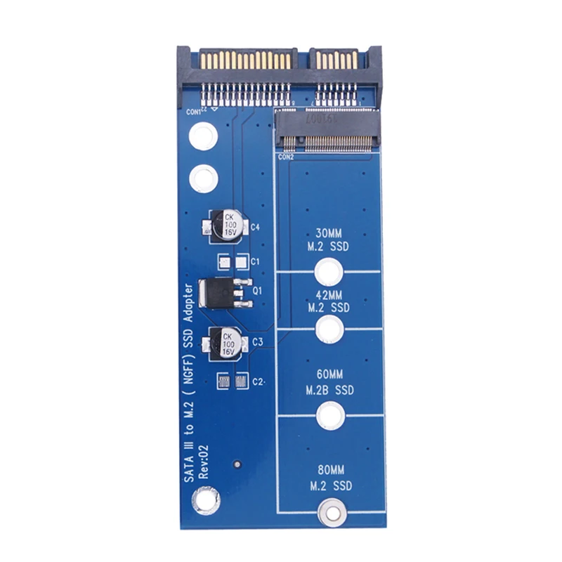 SSD M2 Adapter M2 SATA Adapter Riser M2 to SATA Adapter M.2 NGFF Converter 2.5" SATA3.0 6G Card B Key for 2230-2280 M.2 SATA SSD