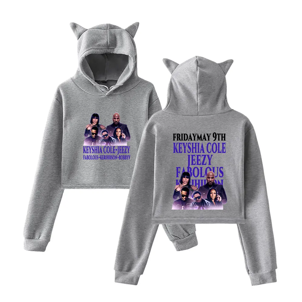 素晴らしいパーカーヴィンテージ 90 年代ストリートパーカーマーチパーカーファッションスウェット女の子猫耳作物女性