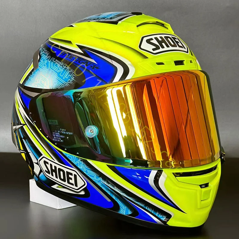 Motorcycle Full-face Helmet SHOEI X-14 Helmet X-SPIRIT III X-Fourteen Sports bicycle racing helmet Yellow Kato Daijiro TC-3