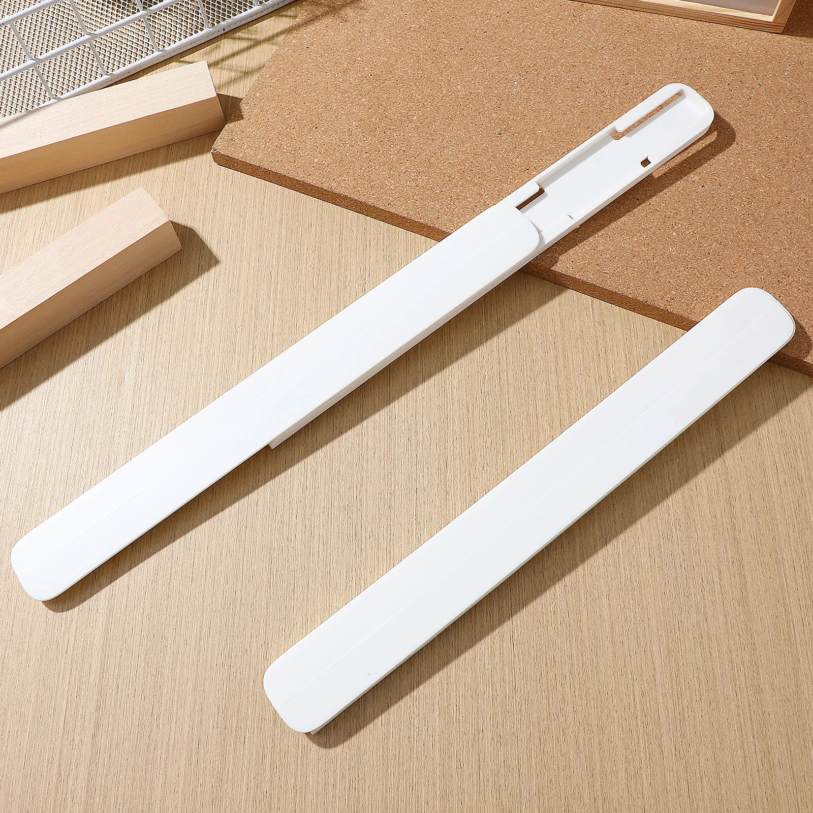 1 set 1 set binario scorrevole per cassetti autoadesivo bianco per armadi armadi toeletta mobili cassetto guida binario di scorrimento