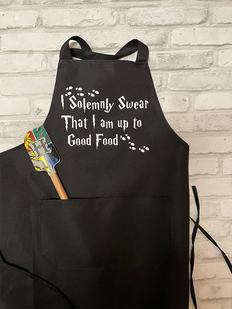 

Magical Wizard Apron Swear Up To Good Food Magic Cooking Solemnly Swear Baking Grilling Halloween Kitchen Decoration Supplies
