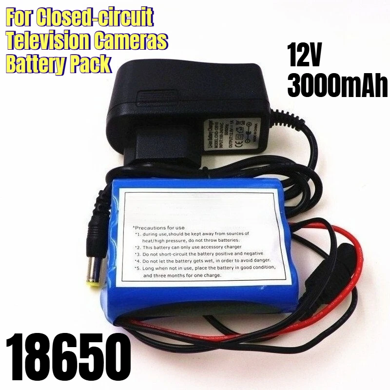 

12V 3000mAh 18650 for Closed-circuit Television Cameras Battery Pack