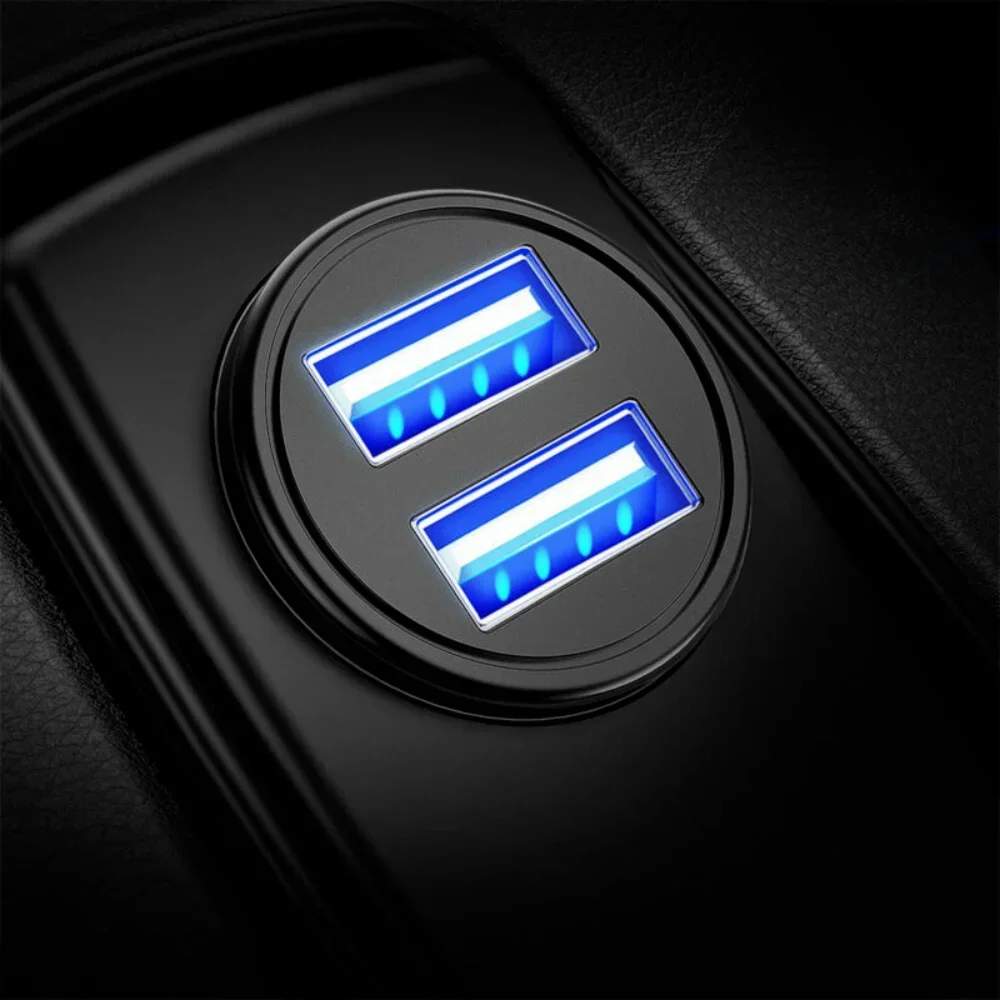 3.1A 2 Port Dual Charger USB Car Cigarette Lighter Socket With Voltage Charging LCD Display USB Power Adapter Charger 12v 24v