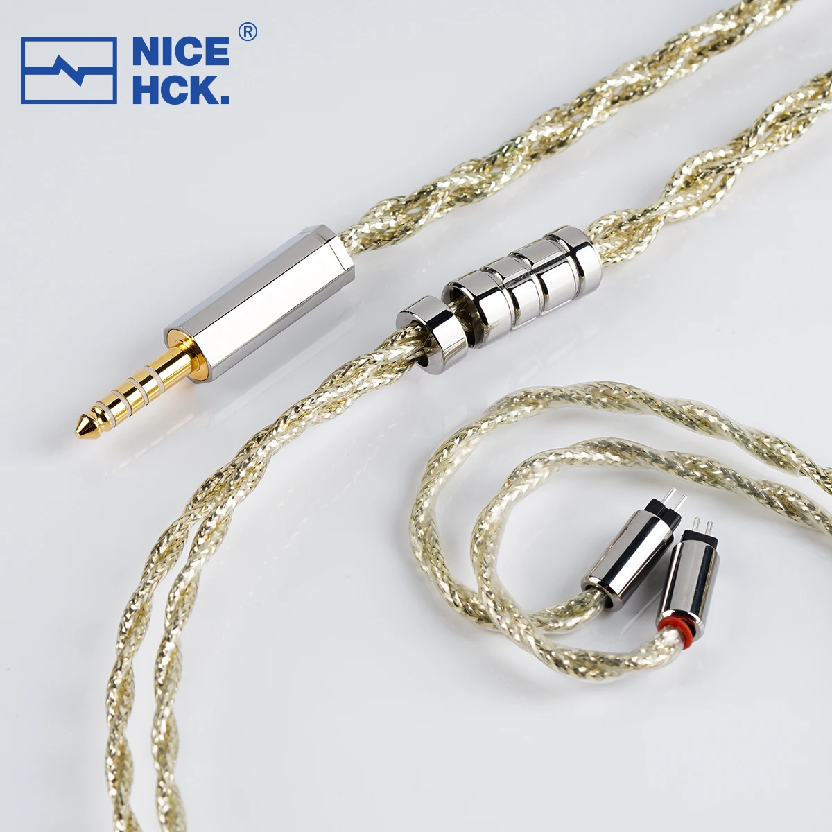NICEHCK ApexCu Ultra-Pure OCC & Gold Foil-Plated Ultra-Pure OCC Mixed Cable Earphone Upgrade Wire for Daybreak NX8Ti Dusk IEM