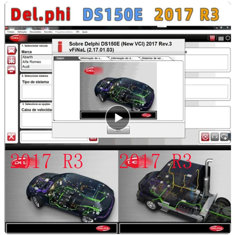 Car repair software For Delphis 2017.R3 with Free Keygen for Delph-is DS-150.e Diagnostic Tool Obd Scanner 2017 for Cars Trucks