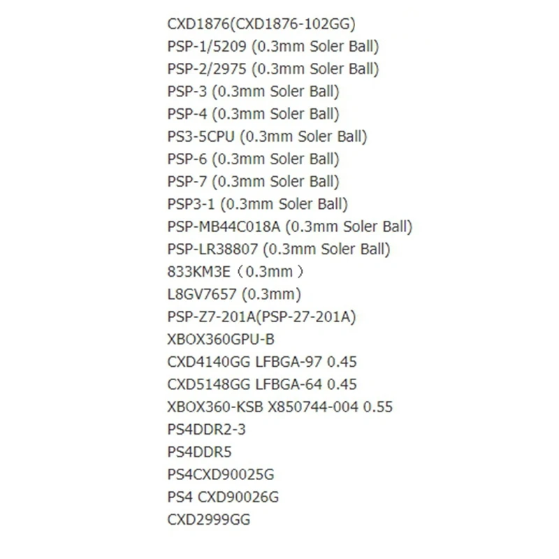 게임 콘솔 직접 가열 BGA 스텐실 및 BGA 지그 BGA 리볼 키트, XBOX 360CPU PS3-CPU WII GPU CXD2949CGB 용, 47 개/세트