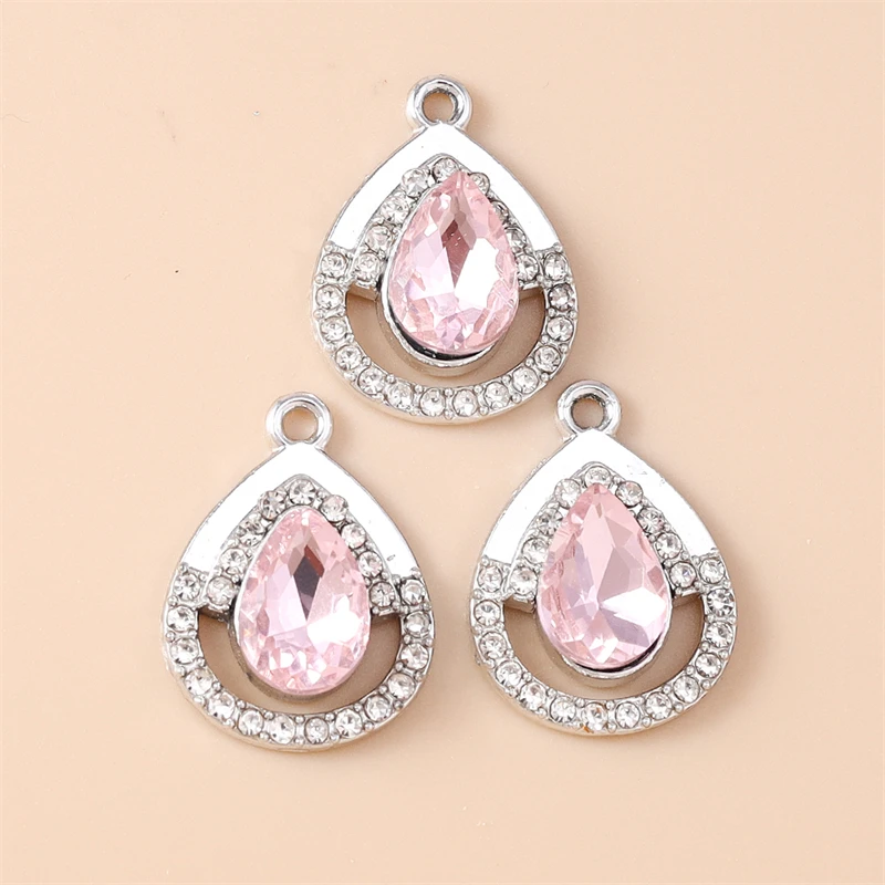 

20pcs 15x20mm Elegant Crystal Water Drop Charms Pendants for Jewelry Making Necklaces Earrings Bracelets DIY Crafts Accessories