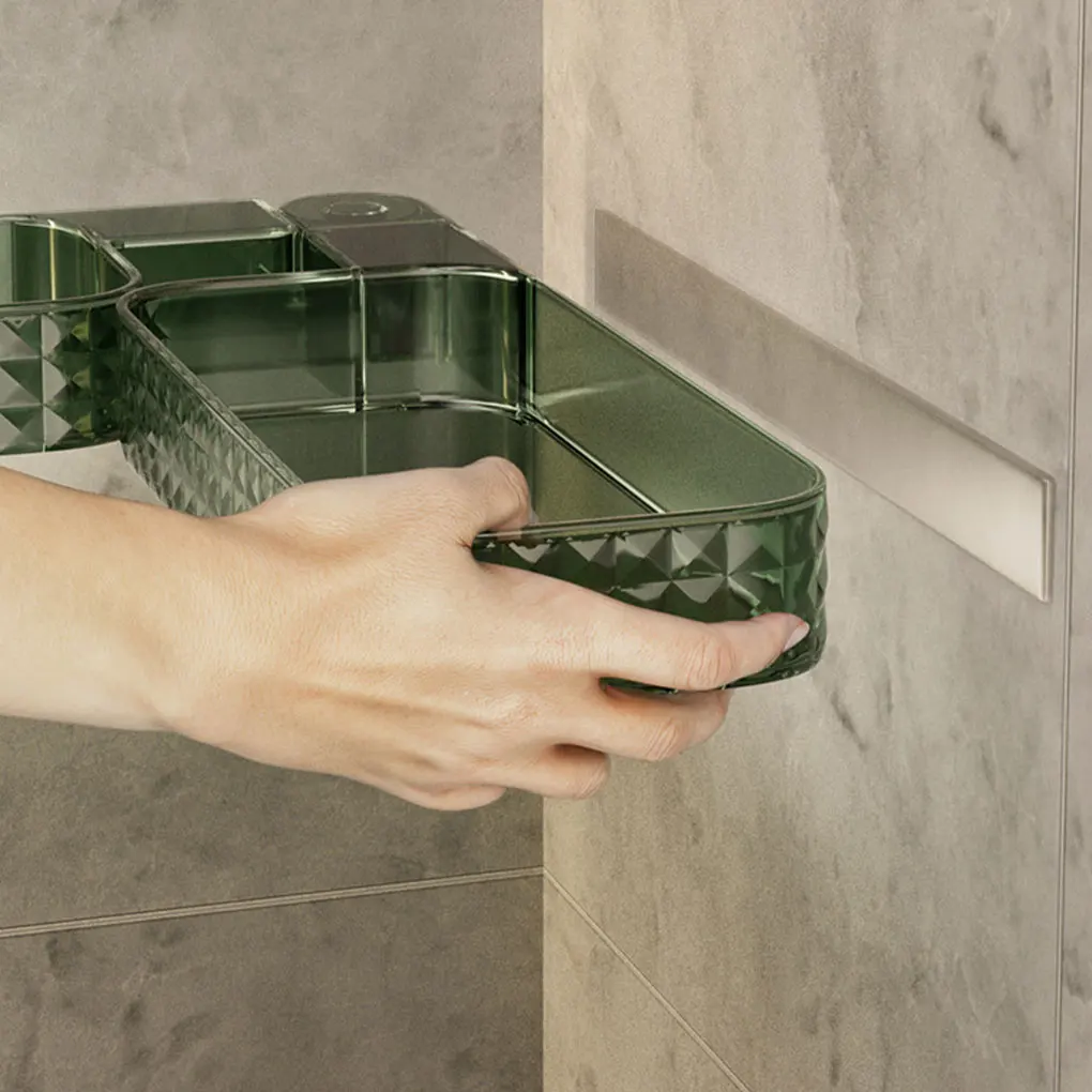 Acrylic Easy Installation Self Adhesive Shower Shelf No Damage To Wall Waterproof And Rust Proof