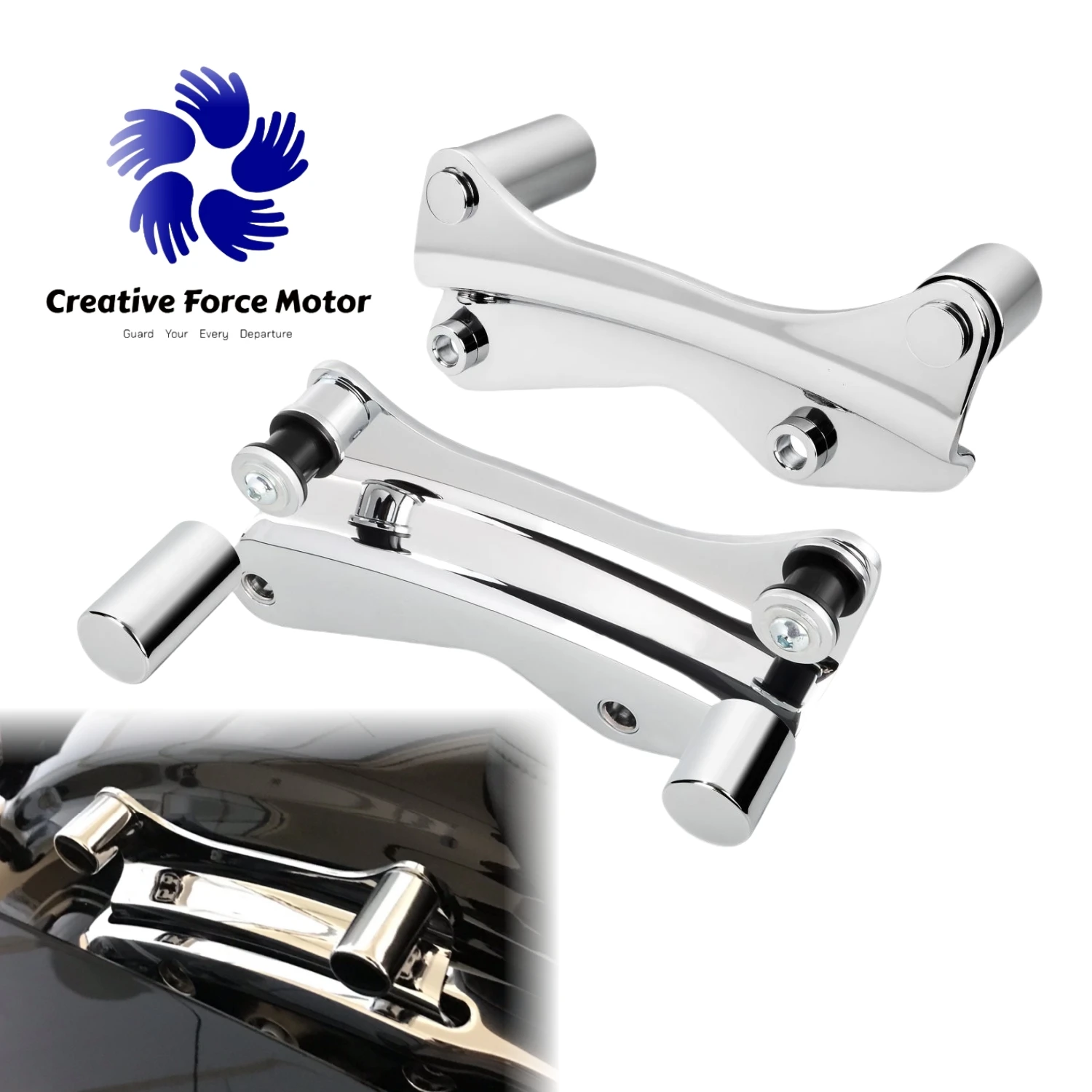 

4 Point Docking Hardware Kit Motorcycles Luggage Bracket Docking Cover For Harley Touring Electra Street Glide Road King 2014-UP