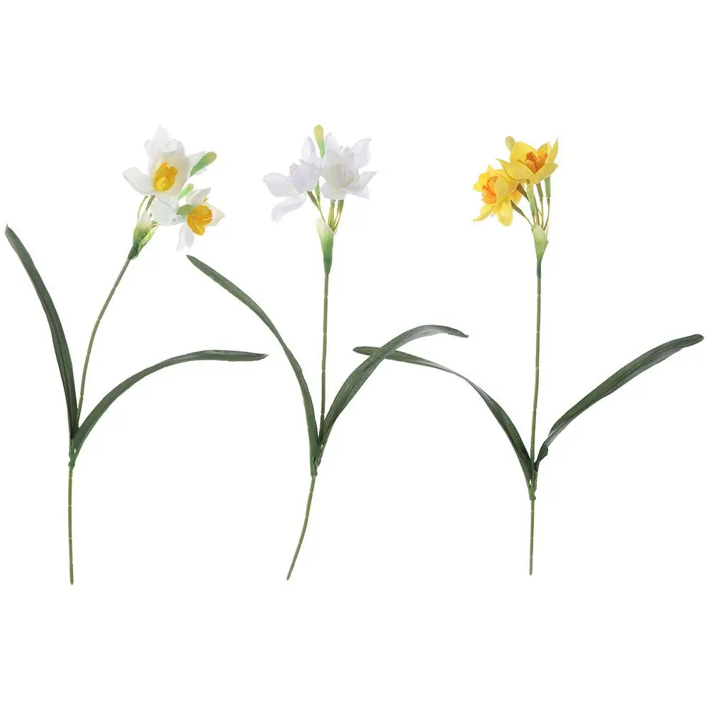 

Real Touch Artificial Narcissus Flowers Silk Flowers Bridal Bouquet Fake Daffodil Flower Party Supplies Lifelike