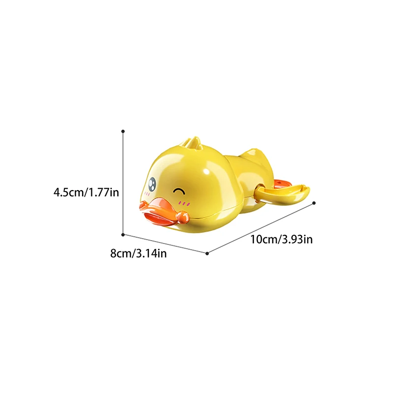 Cute Swimming Duck Toys for Kids, Water Playing, Baby Bath, Toddler Pool, Beach Classic Toy, Water Playing, Chain, Clockwork